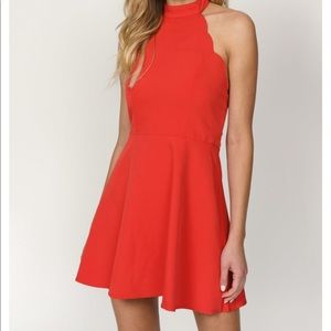 Gilda Scallop Skater Dress - TOBI